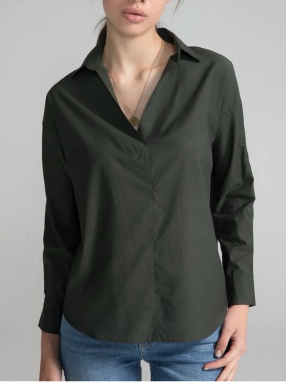 Harshman Navy Popover Shirt